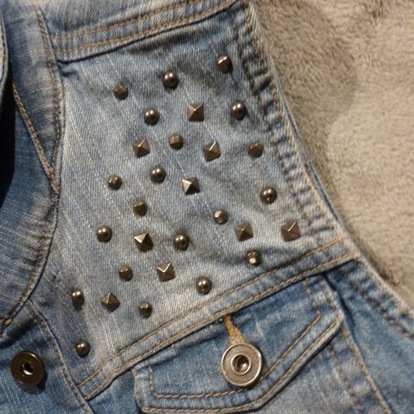 Fire Los Angeles Studed Denim Jeans Vest - Picture 3 of 9